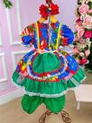 Vestido Junino Olga com Laço e Shortinho Acompanhante