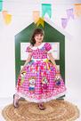 Vestido Junino Tematico Luxo Turma da Monica Julino Quadrilha