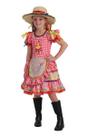 Vestido Junino Xadrez Vermelho infantil com Avental Estampas