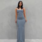 Vestido Justo De Cintura Alta Para Mulheres, Cor Sólida, Sexy, Estilo Europeu E Americano 2024
