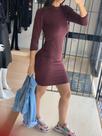 Vestido justo manga princesa bd-bordo-p