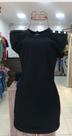 Vestido Justo Preto com Ombreira