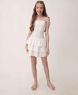 Vestido Juvenil Alças Finas Babado Marisa Tam 10 a 16-80051 Vestido Juvenil Alças Finas Babado Marisa Tam 10 a 16-80051