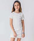 Vestido Juvenil Canelado Marisa Tam 10 a 16 Off White-74096 Vestido Juvenil Canelado Marisa Tam 10 a 16 Off White-74096