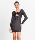 Vestido Juvenil Em Ribana Canelada Lurex Minty Preto Vestido Juvenil Em Ribana Canelada Lurex Minty Preto