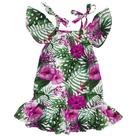 Vestido Juvenil Look Jeans Viscose Estampada