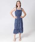 Vestido Juvenil Midi Estampa Flores Marisa Tam 10 a 16-49351