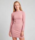 Vestido Juvenil Midi Manga Longa Em Ribana Minty Rosa Vestido Juvenil Midi Manga Longa Em Ribana Minty Rosa