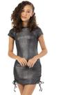 Vestido Juvenil Preto Onda Kids Vestido Juvenil Preto Onda Kids