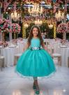 Vestido Juvenil Vila Lele Luiza Verde Tiffany - Elegante e Confortável
