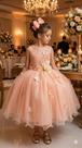 Vestido Juvenil Vila Lele Regata Flores Pessego - Elegante e Confortável