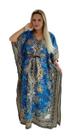 Vestido Kaftan Indiano Longo Estampado Plus Size - Cod. 1210