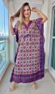 Vestido Kaftan Indiano Longo Estampado Plus Size - Cod. 1320