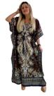 Vestido Kaftan Indiano Longo Estampado Plus Size - Cod. 1501