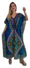 Vestido Kaftan Indiano Longo Estampado Plus Size - Cod. 19003