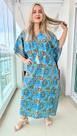 Vestido Kaftan Indiano Longo Estampado Plus Size-cod. 22103