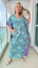 Vestido Kaftan Indiano Longo Estampado Plus Size-cod. 22104