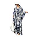 Vestido Kaftan plus Size Com Decote Em V, Saída De Praia Maxi Para Mulheres