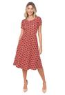 Vestido Kedy Closed Garden Gode Vermelho