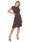Vestido Kedy Closed Garden Sereia Floral Preto