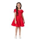 Vestido Kukiê Blend de Viscose Vermelho Inverno