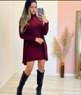 Vestido lã G Vinho