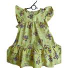Vestido Lara Infantil Amarelo Claro Com Curuja E Lua Menina