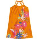 Vestido Laranja Flores E Tucano Kiko E Kika