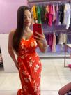 Vestido laranja tamanho único