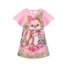 Vestido Le Petit Kukiê manga curta desenvolvido em meia malha