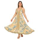 Vestido Lenço Indiano FMF Longo Costas Abertas Premium Vestido Lenço Indiano FMF Longo Costas Abertas Premium