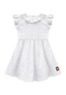 Vestido Lesie Coração e forro em meia malha Branco Somni Vestido Lesie Coração e forro em meia malha Branco Somni