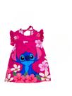 Vestido Lilo Stitch e Angel Pink Manga FluFlu Infantil Trapézio