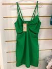 Vestido linho verde bandeira