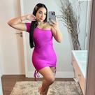 Vestido Liso Uma Manga Só Com Bojo Regulagem Laterais
