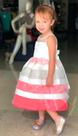 Vestido listrado com tomas Momi