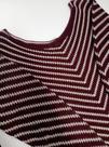 Vestido Listrado Em V Tamanho: M