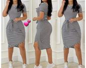 Vestido listras preto e branco
