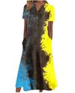 Vestido LOAIHA Summer Oversize Boho com estampa floral Vestido LOAIHA Summer Oversize Boho com estampa floral