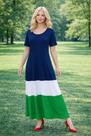 Vestido Longo 3 Cores Faixa Moda Feminina