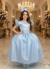 Vestido Longo Amanda Azul Bebe Marie Formatura Fardamento Festas Apresentação