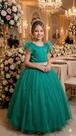 Vestido Longo Amanda Verde Jade - Elegância e Sofisticação Vestido Longo Amanda Verde Jade - Elegância e Sofisticação