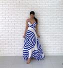 Vestido longo assimétrico