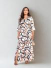 Vestido Longo Básico Elegante Verão Dia a Dia Soltinho Rodado com Elastano Modesto