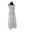 Vestido Longo branco lese Feminino adulto Vestido Longo branco lese Feminino adulto