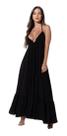 Vestido Longo Casual Rodado Elastex Viscolinho Feminino Vestido Longo Casual Rodado Elastex Viscolinho Feminino