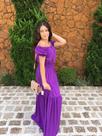 Vestido longo ciganinha roxo