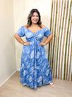 Vestido Longo Com Ajuste no Busto Fluit Estampado Plus Size - REF.535
