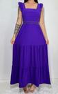 Vestido Longo com babado e renda Vestido Longo com babado e renda