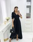 Vestido Longo Com Babado Super Confortável E Elegante